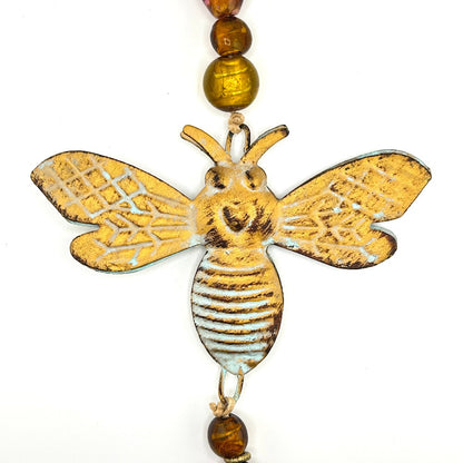 98. Bee bell w/ India glass beads - By Lesa Davis|4305