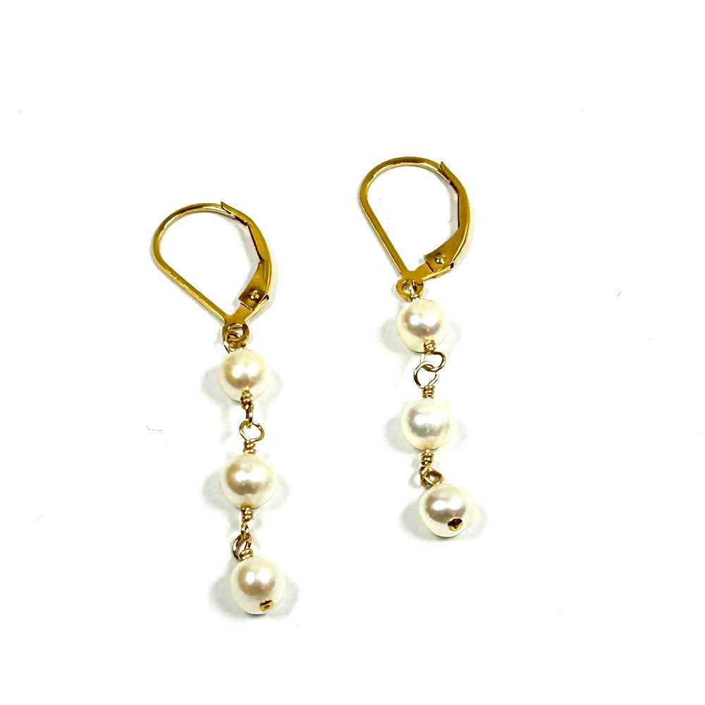 Freshwater Pearl and 14k Gold-Filled Earrings - by Sarita Kamat Designs|4888