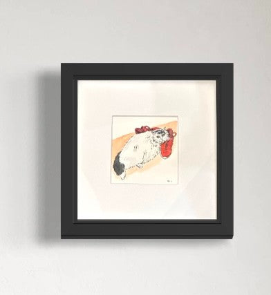 Cat loves Red Shoes - Watercolor by Salil Kamat|3484