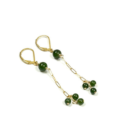 Jade Cascade – Jade and 14k Gold-Filled Earrings - by Sarita Kamat Designs|4625