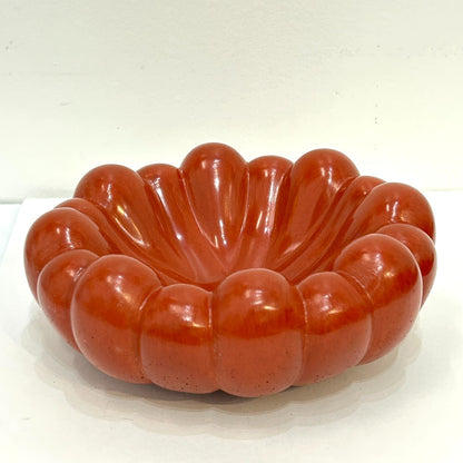 Terracotta Scalloped Concrete Decorative Bowl - by Hirman Ahmed|5585