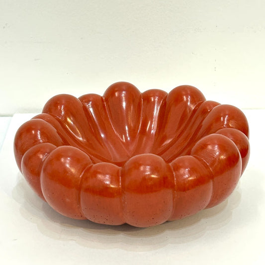 Terracotta Scalloped Concrete Decorative Bowl - by Hirman Ahmed|5585