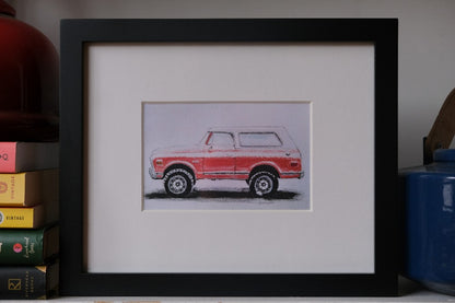 Red Car Print (Framed) - by Ahalya Mandana|5345