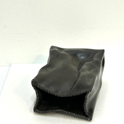 Organic Textured Black Concrete Vase - by Hirman Ahmed|5603