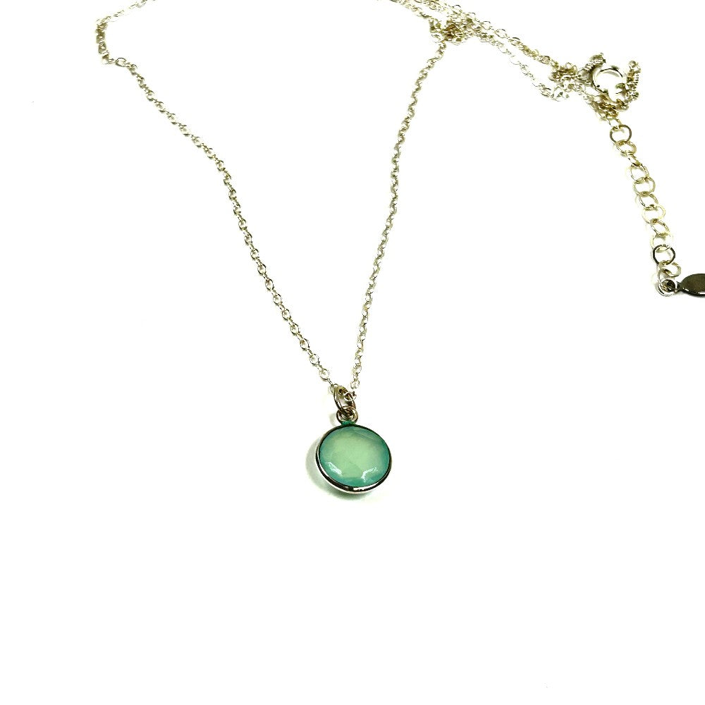 Sea Green Chalcedony Sterling Silver Drop Earrings - by Sarita Kamat Designs|5362