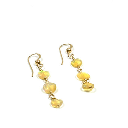 Ethiopian Opal Pendant 14k Gold-filled Earrings - by Sarita Kamat Designs|5196