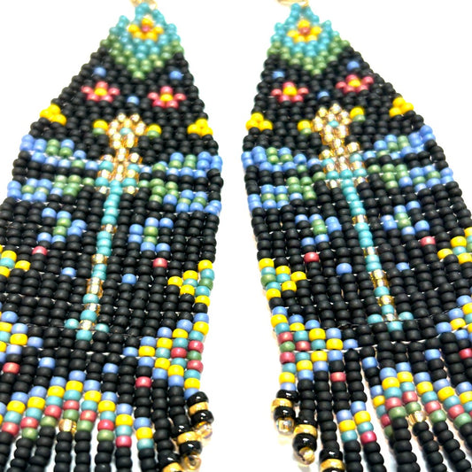 EARRINGS DRAGONFLY FRINGES - by Shelby Koiester|3767