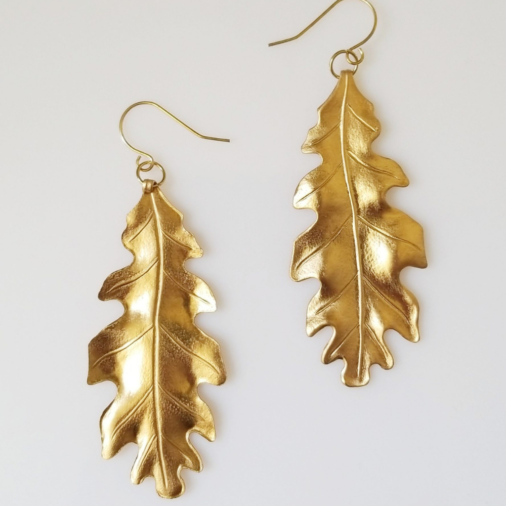 Gold Lead earrings from Sara Sela Jewelry