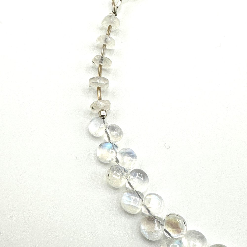 Moonstone Teardrop BEads Necklace SS - by Sarita Kamat Designs|3492