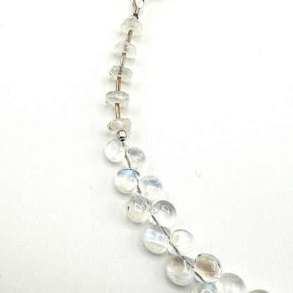 Moonstone Teardrop BEads Necklace SS - by Sarita Kamat Designs|3492