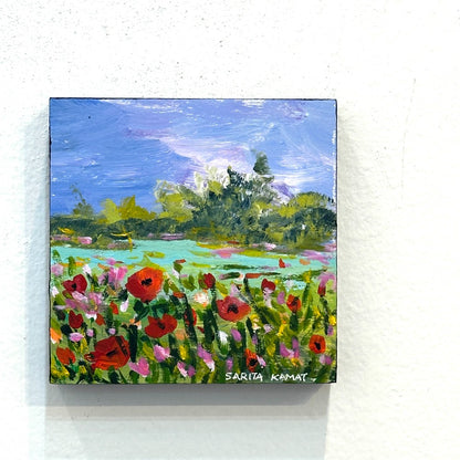 Poppies at the Pond - Sarita Kamat|3408