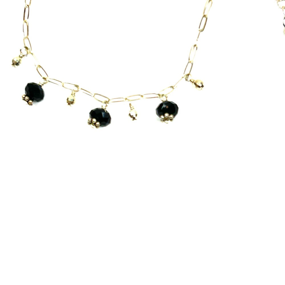 Black Onyx & Sterling Silver Paper Clip Necklace – Sarita Kamat Designs|4587