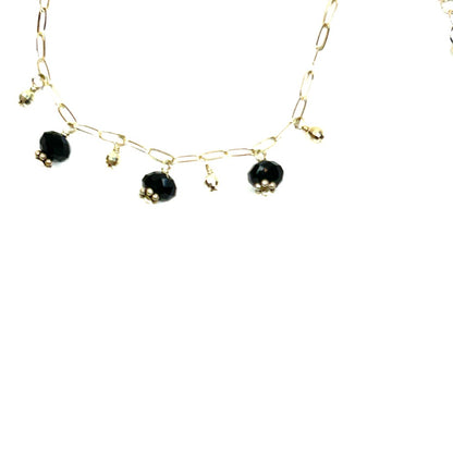 Black Onyx & Sterling Silver Paper Clip Necklace – Sarita Kamat Designs|4587