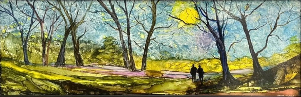 Together Through the Seasons, Alcohol Ink Art  – by Sarita Kamat Designs|5092