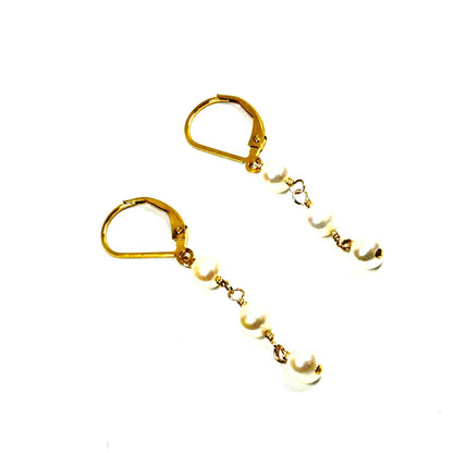 Freshwater Pearl and 14k Gold-Filled Earrings - by Sarita Kamat Designs|4887