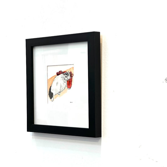 Cat loves Red Shoes - Watercolor by Salil Kamat|3485