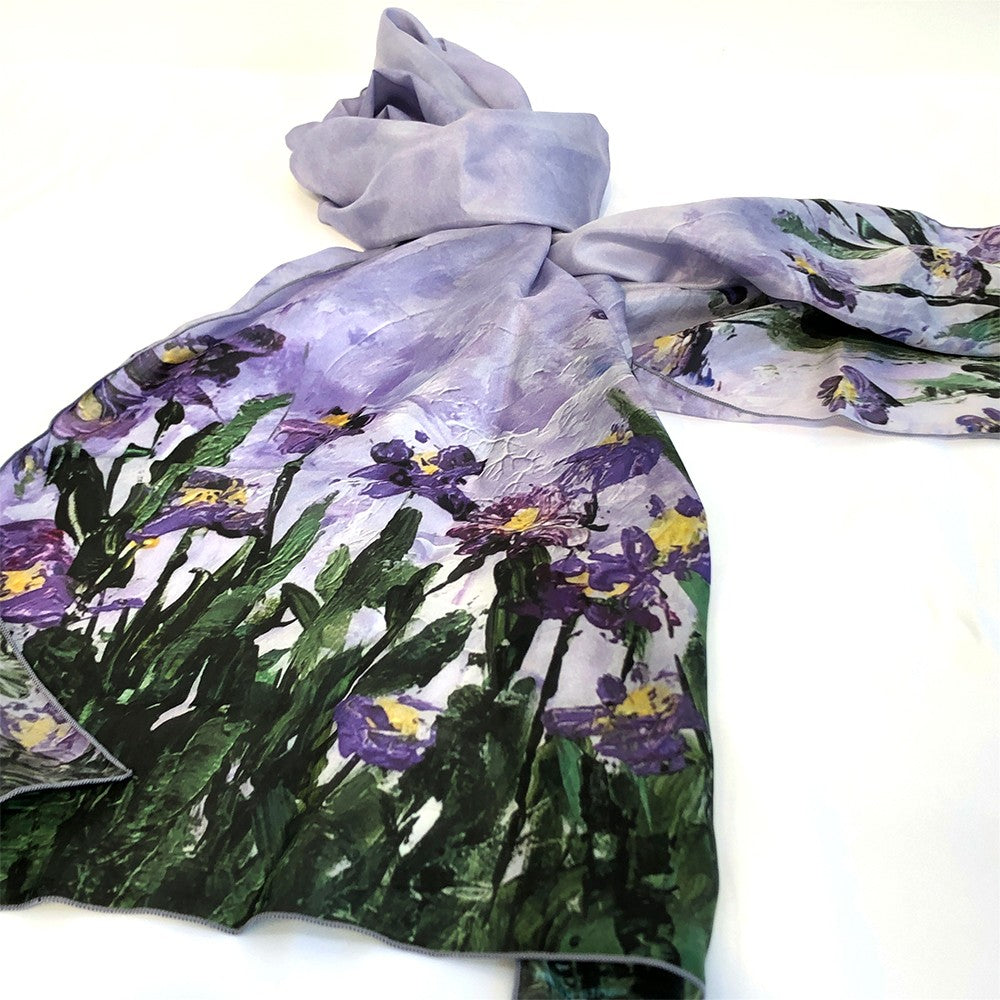 Iris Field Silk Scarf - Sarita Kamat|3651