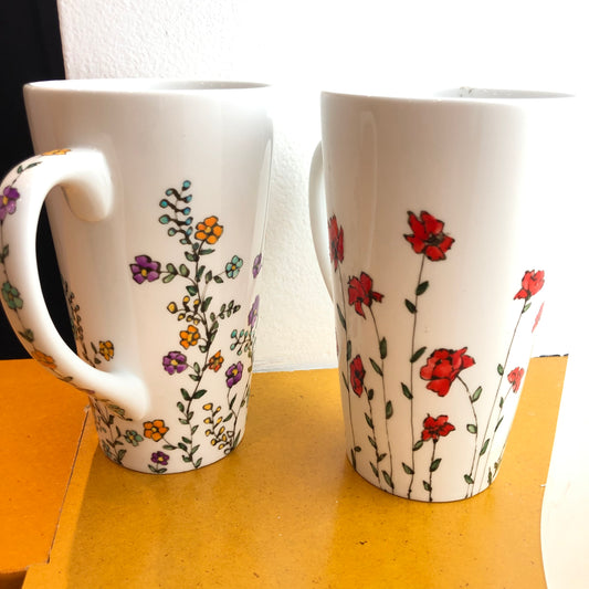 Painted mug from Artem Pop Up Gallery's ceramic painting art workshop