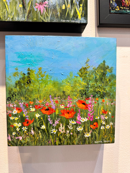 07-09-2025 5:00 pm to 7:00 pm  -  PAINTING POPPIES IN ACRYLICS - with Sarita Kamat