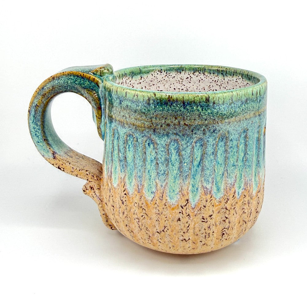 Handmade Ceramic Green-teal Mug - by Frank Seter|3982