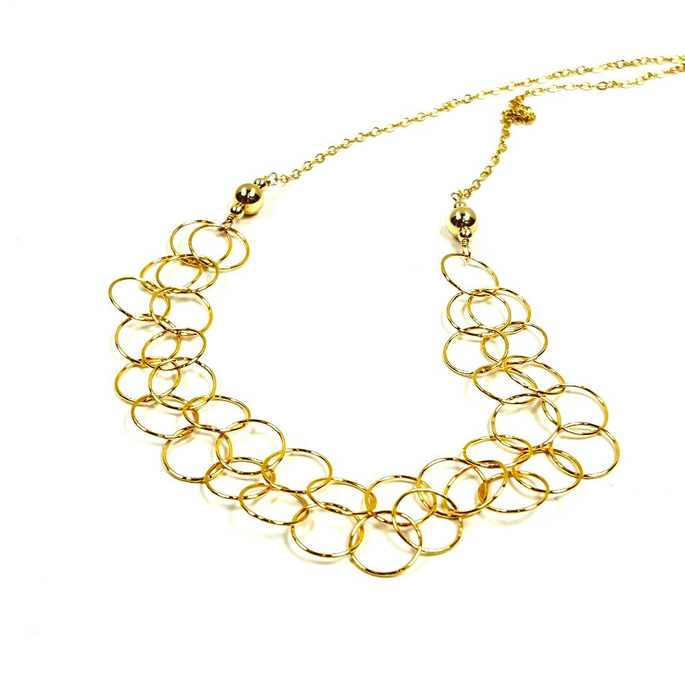 !4k Gold Filled Linked Circle Necklace - by Sarita Kamat Designs|5189