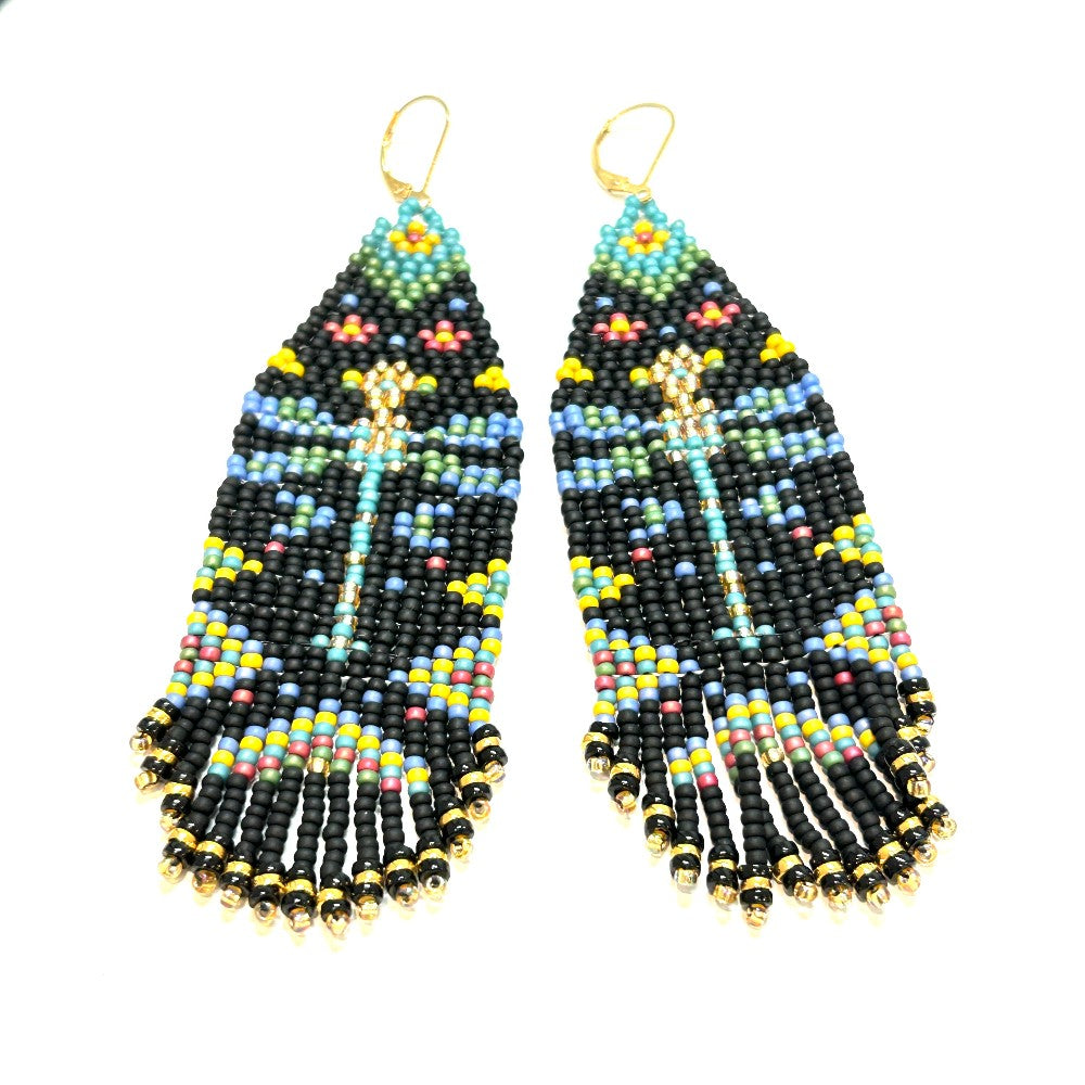 EARRINGS DRAGONFLY FRINGES - by Shelby Koiester|3766