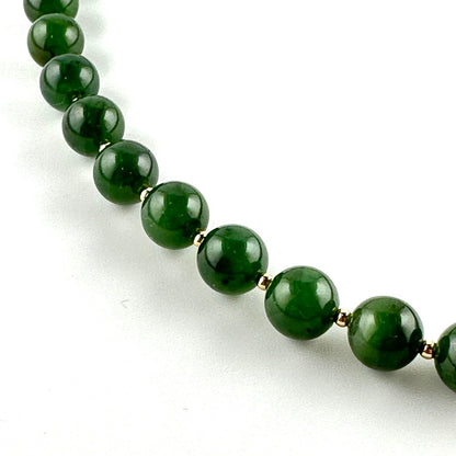 Jade Necklace with 14k gold filled Accents Necklace - by Sarita Kamat|4488