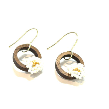 EARRINGS BLOOM HOOPS IVORY - by Shelby Koester|3795