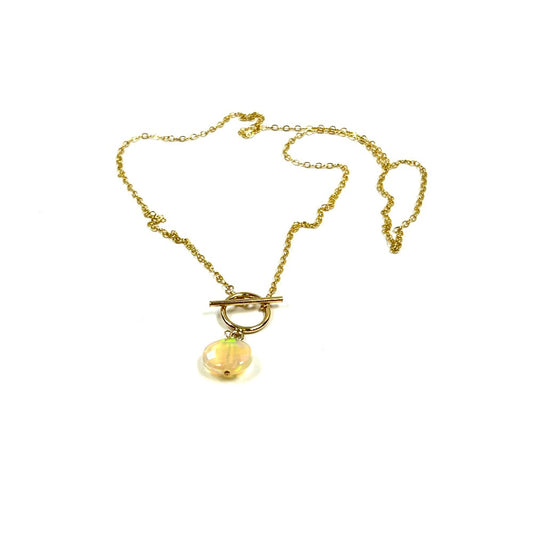 Ethiopian Opal Pendant 14k Gold-filled Necklace - by Sarita Kamat Designs|5194