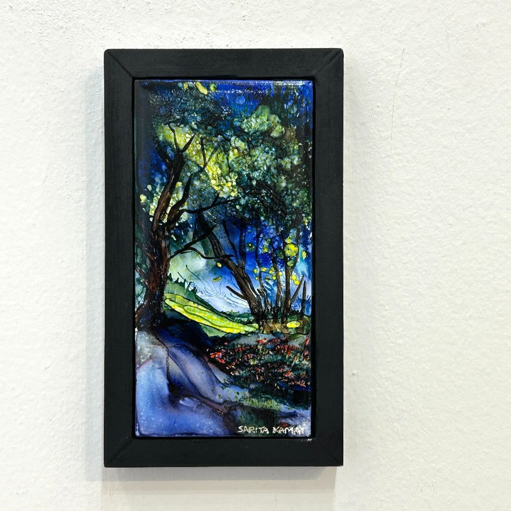 The Enchanted Forest #43 | Original Alcohol Ink Painting by Sarita Kamat Designs|4592