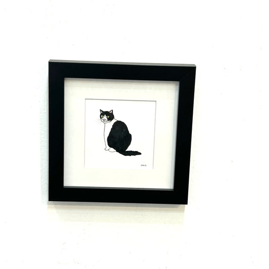 Tuxedo Cat - Watercolor - By Salil Kamat