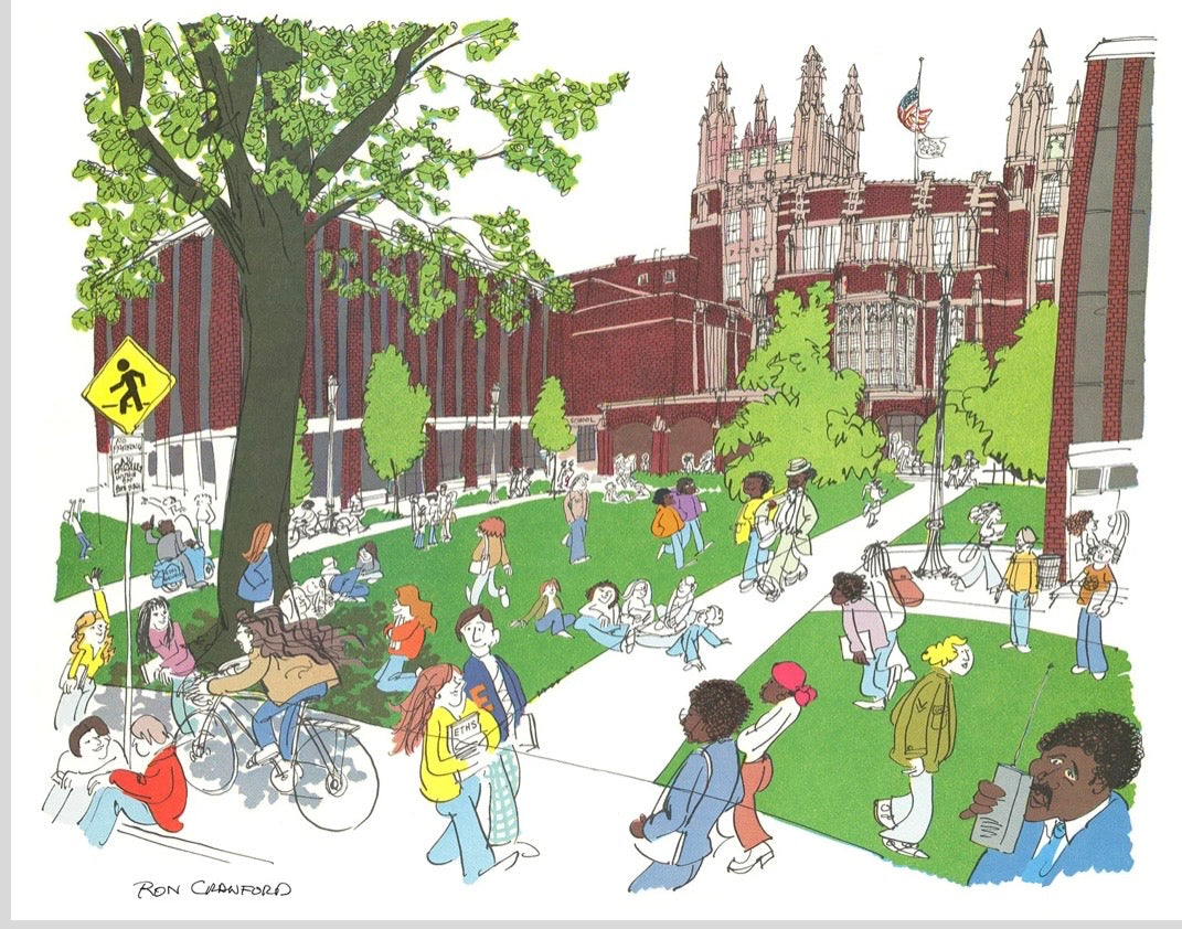 Evanston Township High School Print - By Ron Crawford
