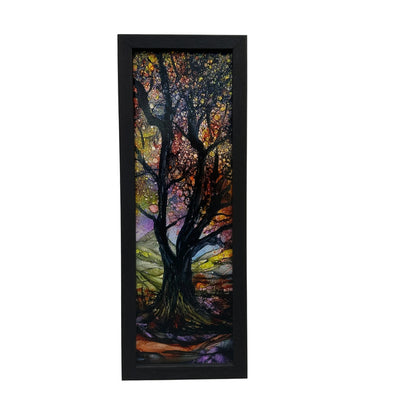 The Enchanted Forest #69 Original Alcohol Ink Forest Painting - by Sarita Kamat Designs