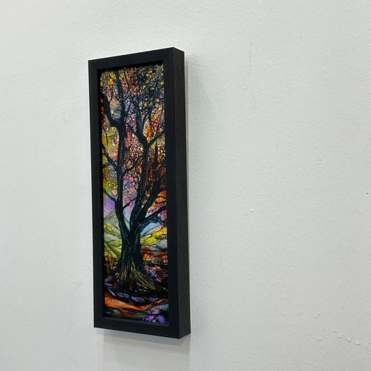 The Enchanted Forest #69 Original Alcohol Ink Forest Painting - by Sarita Kamat Designs