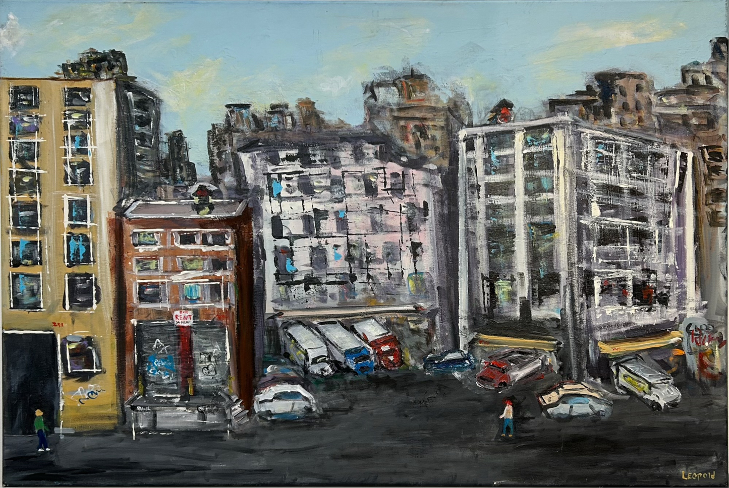 Big City on Acrylic Canvas - By Bob Leopold