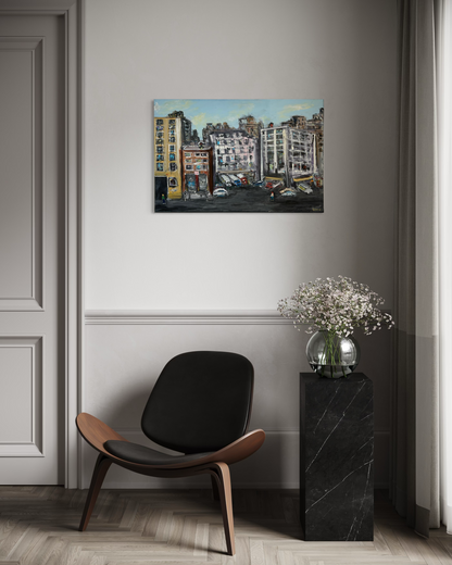 Big City on Acrylic Canvas - By Bob Leopold