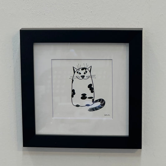 Cat 2 - Ink Drawing - by Salil Kamat