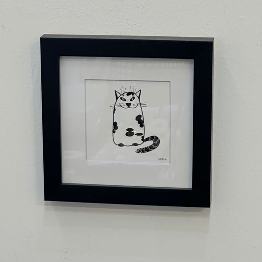 Cat 2 - Ink Drawing - by Salil Kamat