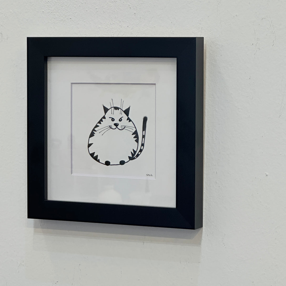 Cat 1 - Ink Drawing - by Salil Kamat