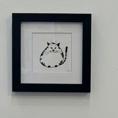 Cat 1 - Ink Drawing - by Salil Kamat