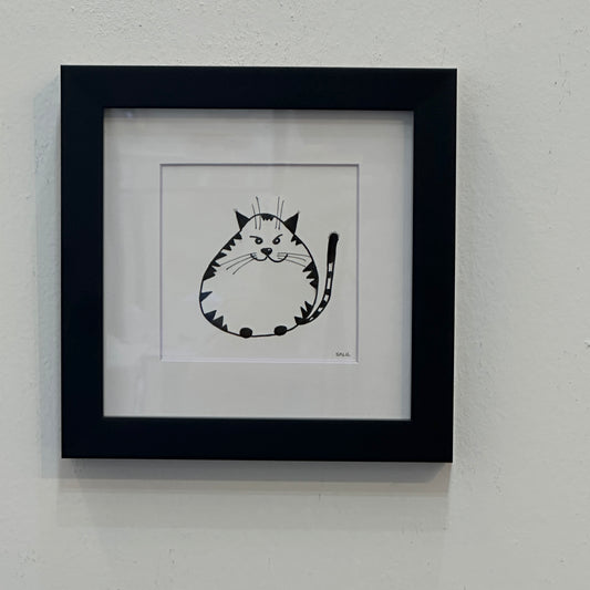 Cat 1 - Ink Drawing - by Salil Kamat