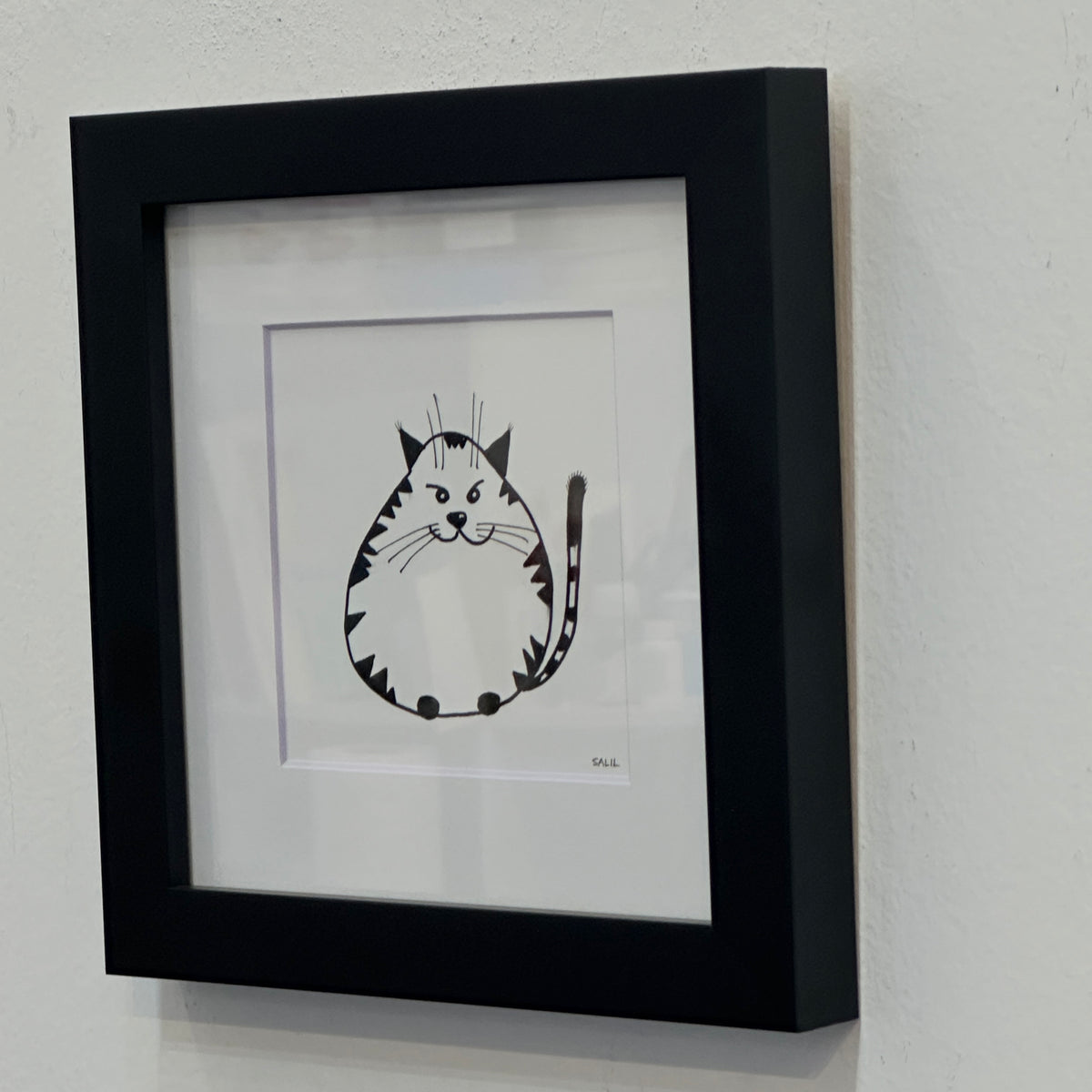 Cat 1 - Ink Drawing - by Salil Kamat
