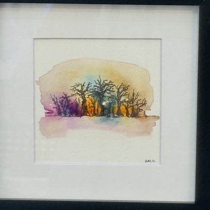 Glow in the Woods - Watercolor - by Salil Kamat