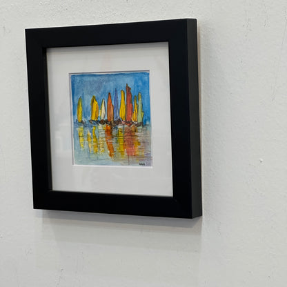 Sailboats - Watercolor - By Salil Kamat
