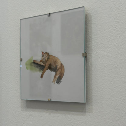 Sleeping Cat - Watercolor - By Salil Kamat