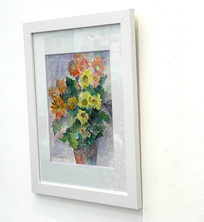 Many Mums  - Original watercolor painting - by Diane Kotin