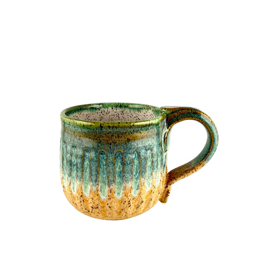 Handmade Ceramic Green-teal Mug #2 - by Frank Seter