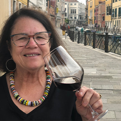 Terry Nugent enjoying a glass of red wine