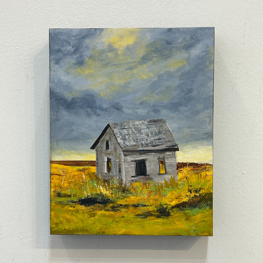 Golden Solitude – Original Acrylic Painting - by Sarita Kamat Designs|5691