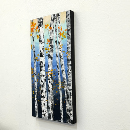 The Birch Forest #43 Whispers of Autumn   - by Sarita Kamat Designs|5153